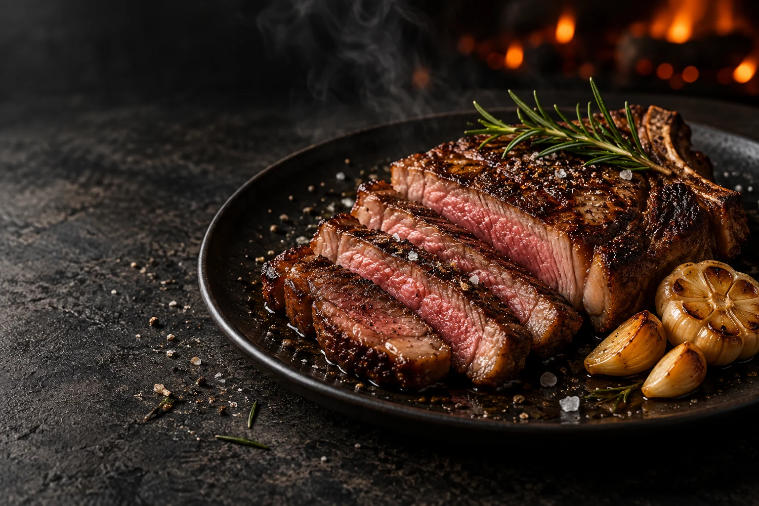 Corte de carne a las brasas de la demo Ascua